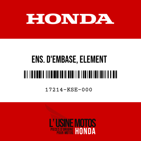 image de 17214-KSE-000 ENS. D'EMBASE, ELEMENT