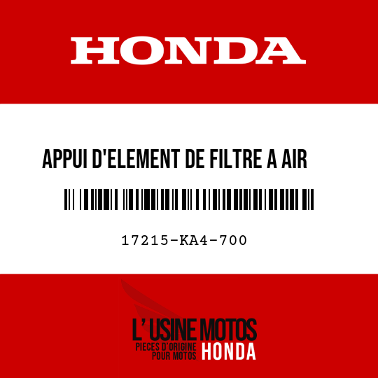 image de 17215-KA4-700 APPUI D'ELEMENT DE FILTRE A AIR