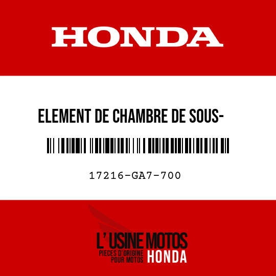 image de 17216-GA7-700 ELEMENT DE CHAMBRE DE SOUS-   DEMARREUR