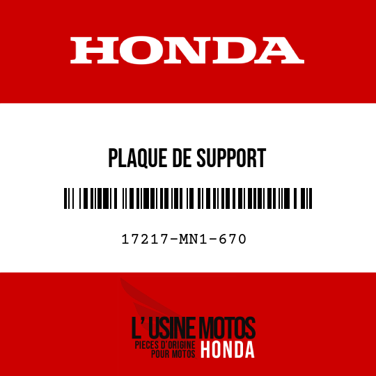 image de 17217-MN1-670 PLAQUE DE SUPPORT