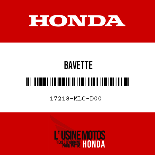 image de 17218-MLC-D00 BAVETTE