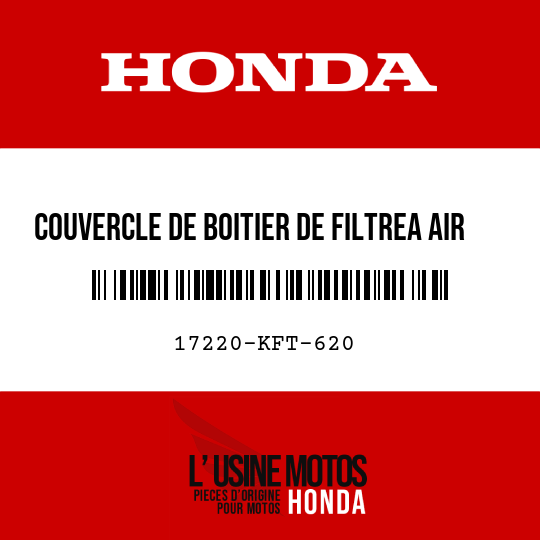 image de 17220-KFT-620 COUVERCLE DE BOITIER DE FILTREA AIR