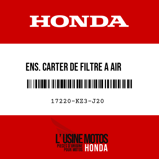 image de 17220-KZ3-J20 ENS. CARTER DE FILTRE A AIR