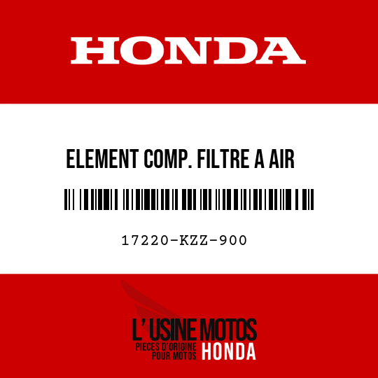 image de 17220-KZZ-900 ELEMENT COMP. FILTRE A AIR