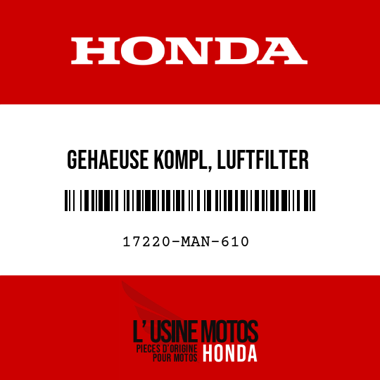 image de 17220-MAN-610 GEHAEUSE KOMPL, LUFTFILTER