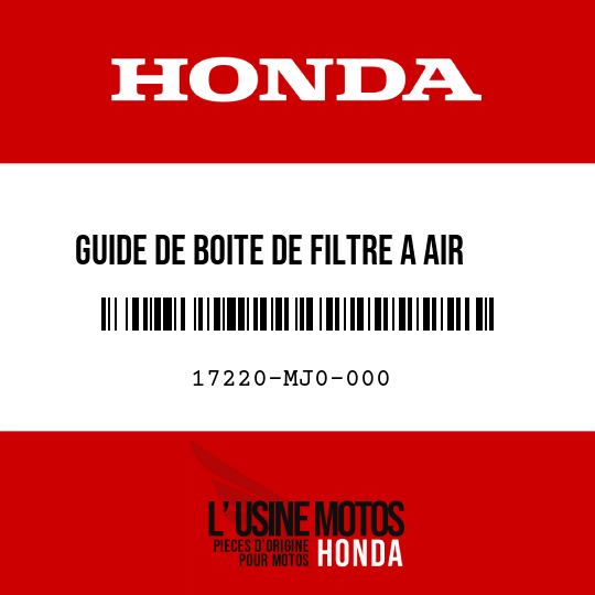 image de 17220-MJ0-000 GUIDE DE BOITE DE FILTRE A AIR
