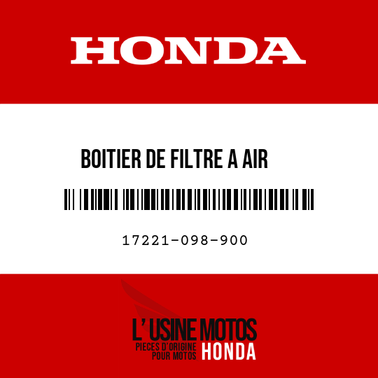 image de 17221-098-900 BOITIER DE FILTRE A AIR