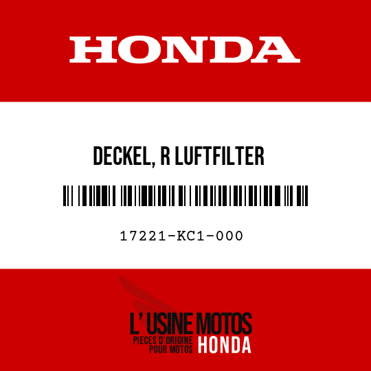 image de 17221-KC1-000 DECKEL, R LUFTFILTER