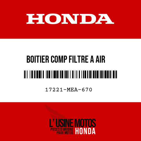 image de 17221-MEA-670 BOITIER COMP FILTRE A AIR