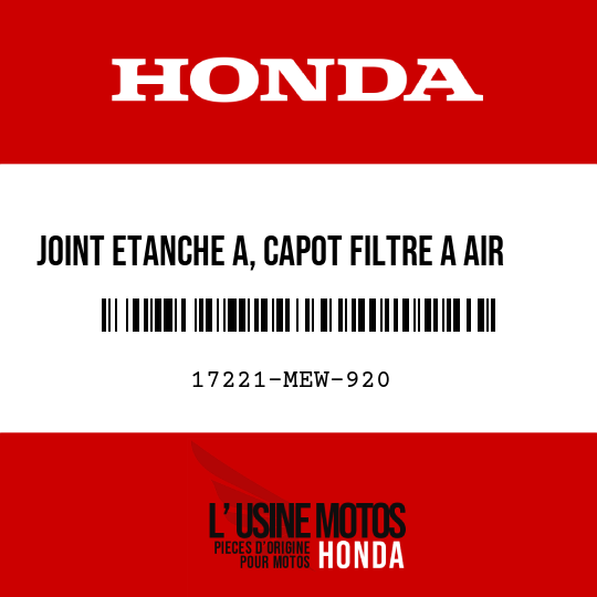 image de 17221-MEW-920 JOINT ETANCHE A, CAPOT FILTRE A AIR