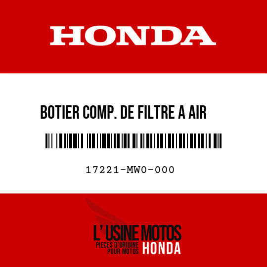 image de 17221-MW0-000 BOTIER COMP. DE FILTRE A AIR