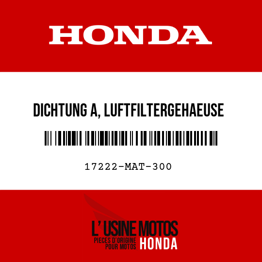 image de 17222-MAT-300 DICHTUNG A, LUFTFILTERGEHAEUSE