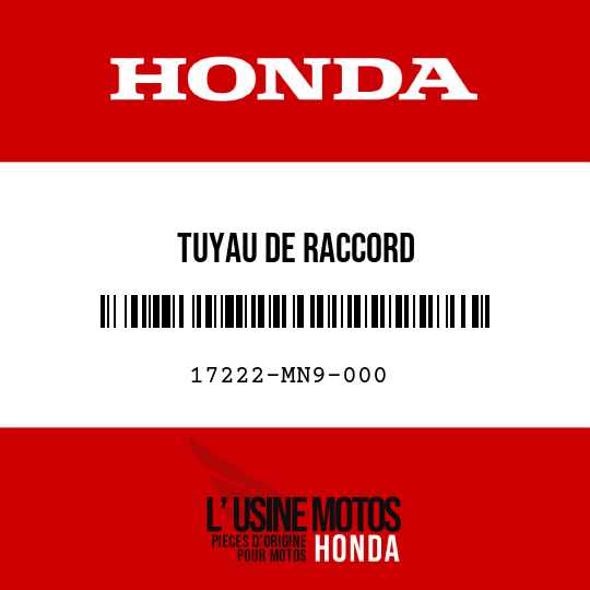 image de 17222-MN9-000 TUYAU DE RACCORD