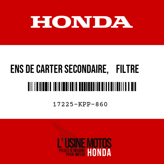 image de 17225-KPP-860 ENS DE CARTER SECONDAIRE,    FILTRE A AIR