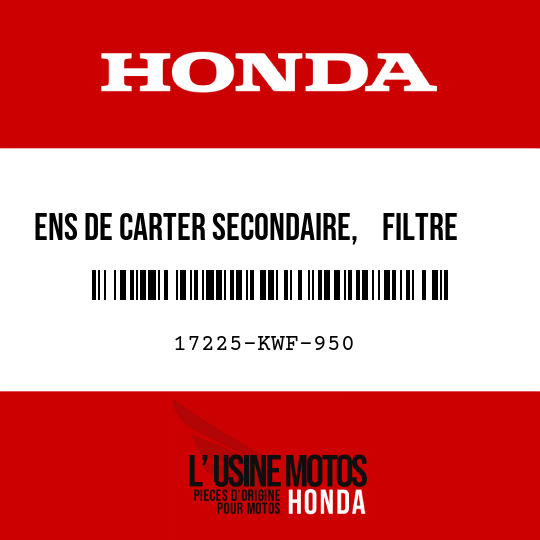 image de 17225-KWF-950 ENS DE CARTER SECONDAIRE,    FILTRE A AIR