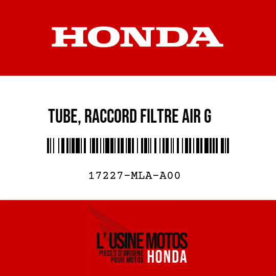 image de 17227-MLA-A00 TUBE, RACCORD FILTRE AIR G