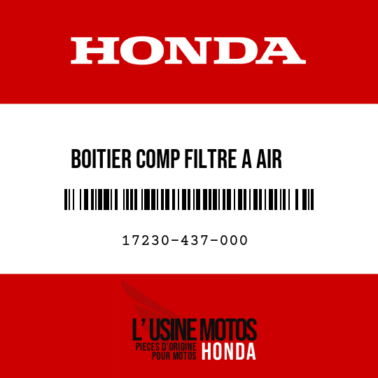 image de 17230-437-000 BOITIER COMP FILTRE A AIR