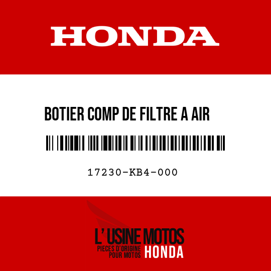 image de 17230-KB4-000 BOTIER COMP DE FILTRE A AIR