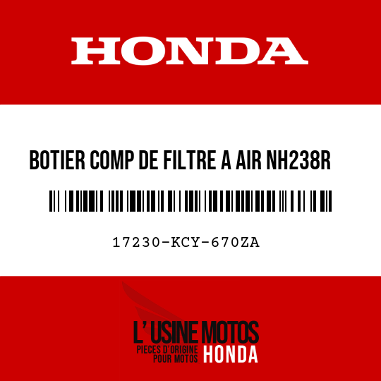 image de 17230-KCY-670ZA BOTIER COMP DE FILTRE A AIR NH238R 