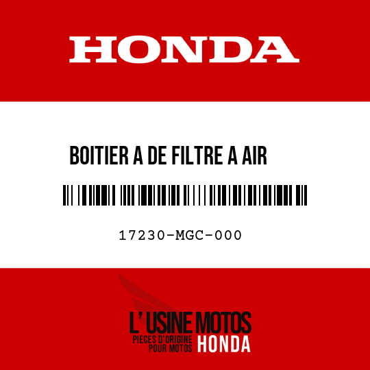 image de 17230-MGC-000 BOITIER A DE FILTRE A AIR