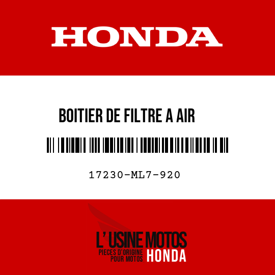 image de 17230-ML7-920 BOITIER DE FILTRE A AIR