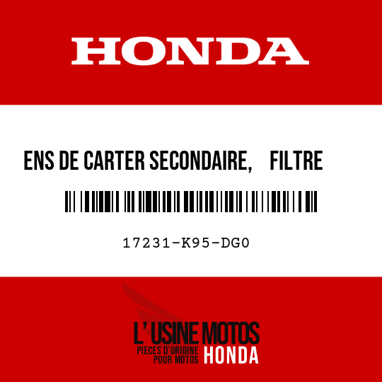 image de 17231-K95-DG0 ENS DE CARTER SECONDAIRE,    FILTRE A AIR