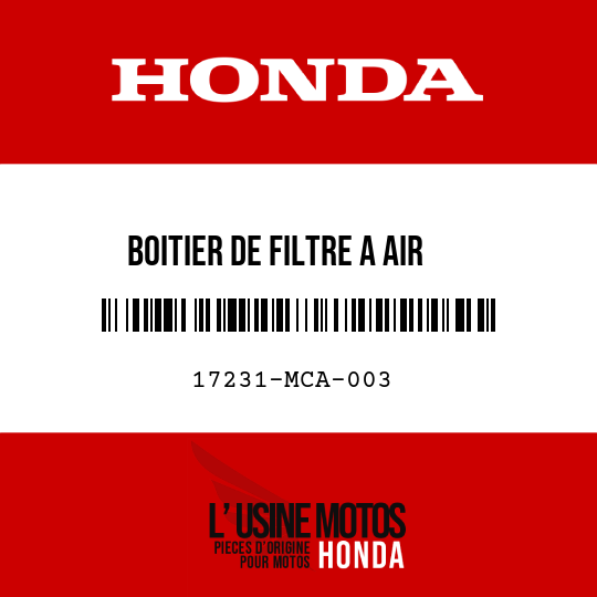 image de 17231-MCA-003 BOITIER DE FILTRE A AIR