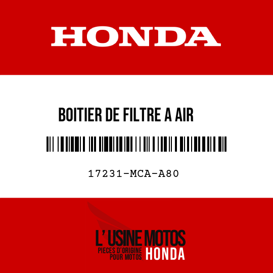 image de 17231-MCA-A80 BOITIER DE FILTRE A AIR