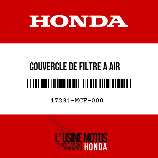 image de 17231-MCF-000 COUVERCLE DE FILTRE A AIR