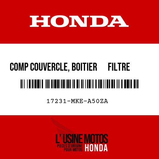 image de 17231-MKE-A50ZA COMP COUVERCLE, BOITIER      FILTRE A AIR D R292R