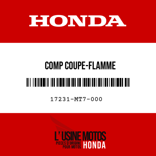 image de 17231-MT7-000 COMP COUPE-FLAMME