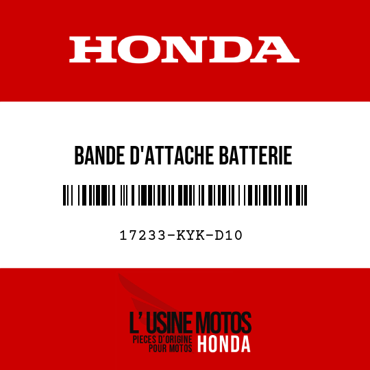 image de 17233-KYK-D10 BANDE D'ATTACHE BATTERIE
