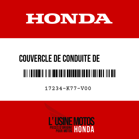 image de 17234-K77-V00 COUVERCLE DE CONDUITE DE      FILTRE A AIR
