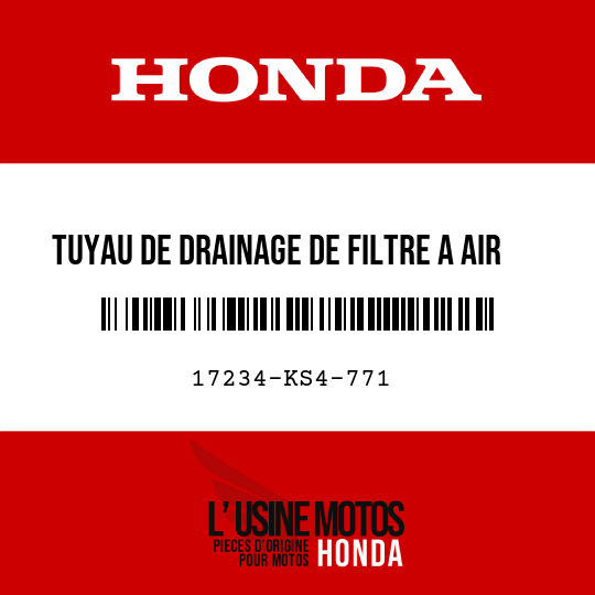 image de 17234-KS4-771 TUYAU DE DRAINAGE DE FILTRE A AIR