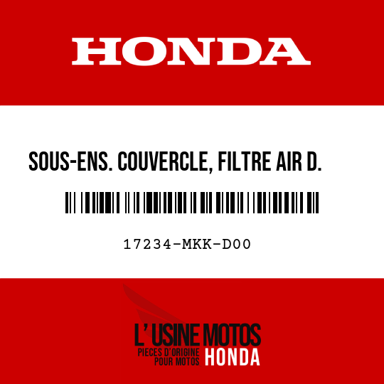 image de 17234-MKK-D00 SOUS-ENS. COUVERCLE, FILTRE AIR D.