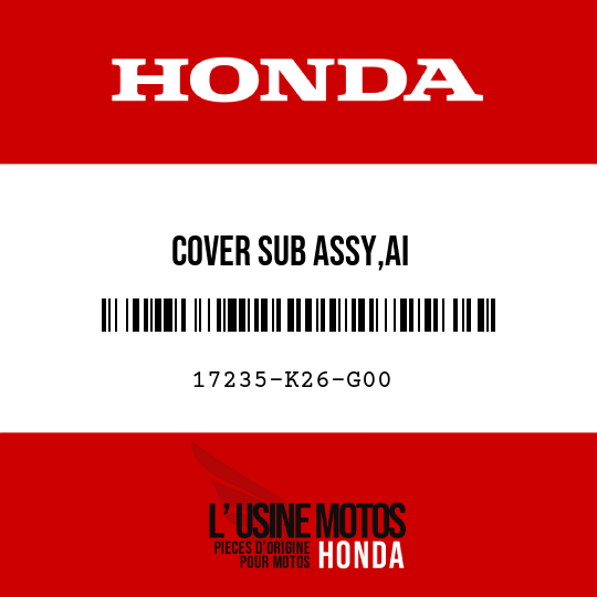 image de 17235-K26-G00 COVER SUB ASSY,AI