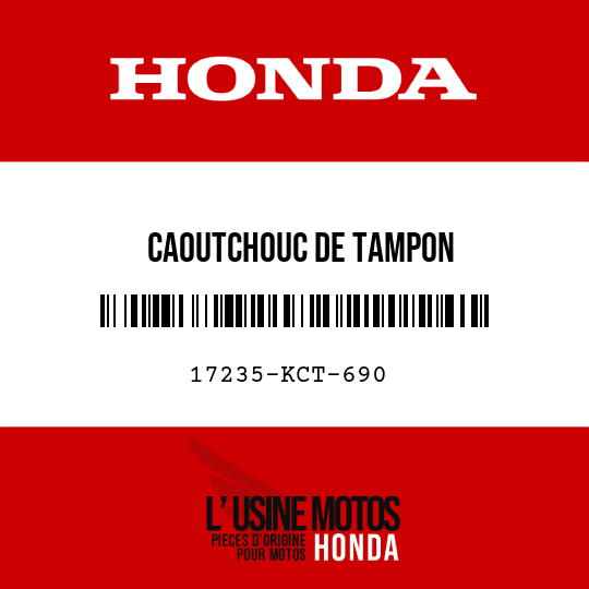 image de 17235-KCT-690 CAOUTCHOUC DE TAMPON