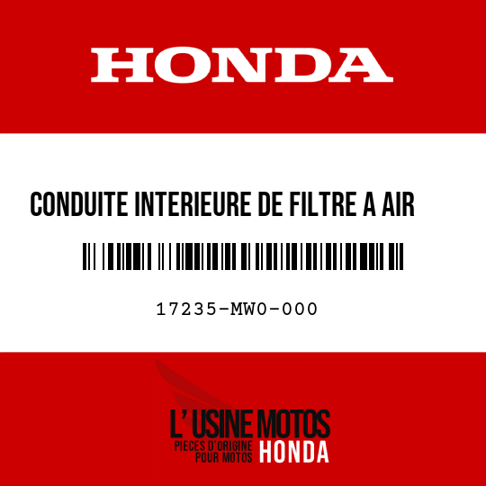image de 17235-MW0-000 CONDUITE INTERIEURE DE FILTRE A AIR