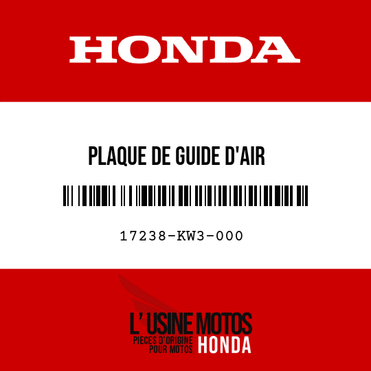 image de 17238-KW3-000 PLAQUE DE GUIDE D'AIR