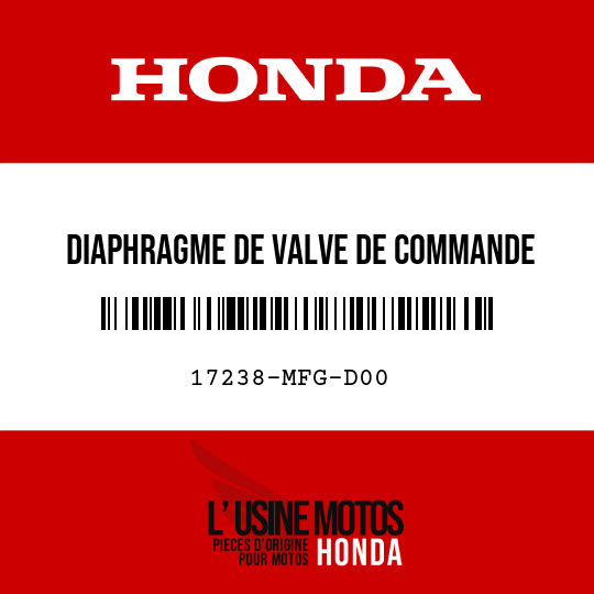 image de 17238-MFG-D00 DIAPHRAGME DE VALVE DE COMMANDE