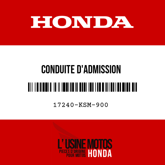 image de 17240-KSM-900 CONDUITE D'ADMISSION