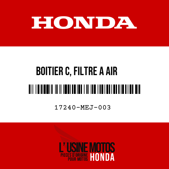 image de 17240-MEJ-003 BOITIER C, FILTRE A AIR