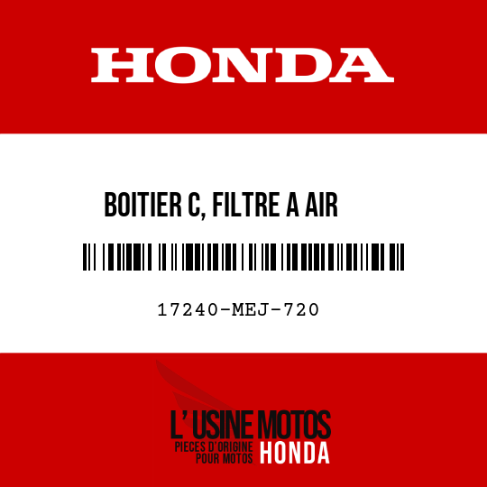 image de 17240-MEJ-720 BOITIER C, FILTRE A AIR