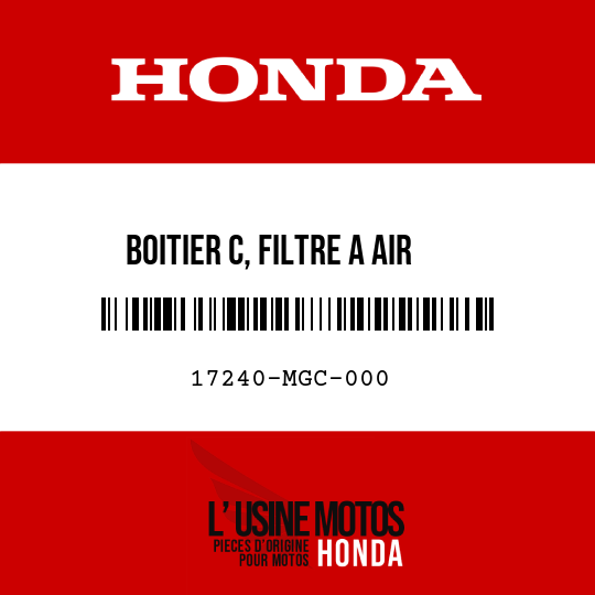 image de 17240-MGC-000 BOITIER C, FILTRE A AIR