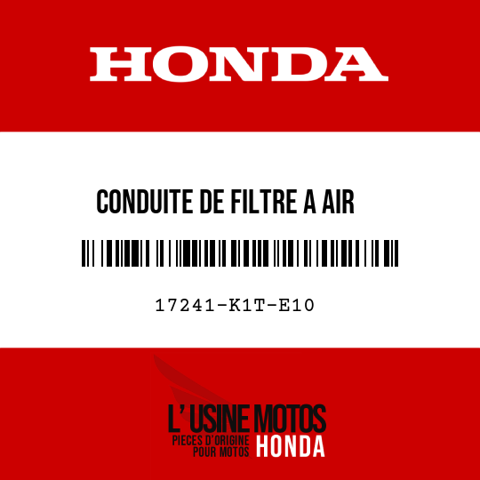 image de 17241-K1T-E10 CONDUITE DE FILTRE A AIR