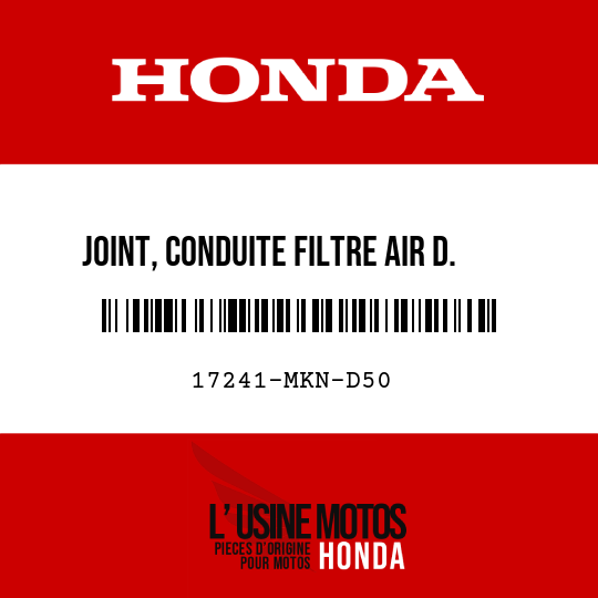image de 17241-MKN-D50 JOINT, CONDUITE FILTRE AIR D.