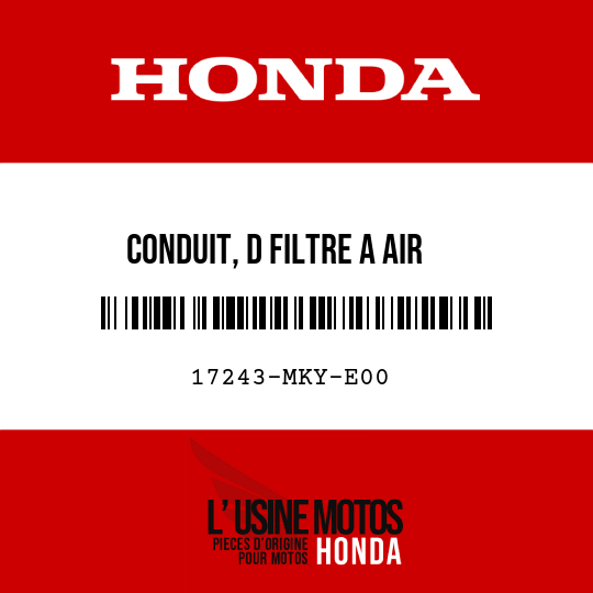 image de 17243-MKY-E00 CONDUIT, D FILTRE A AIR