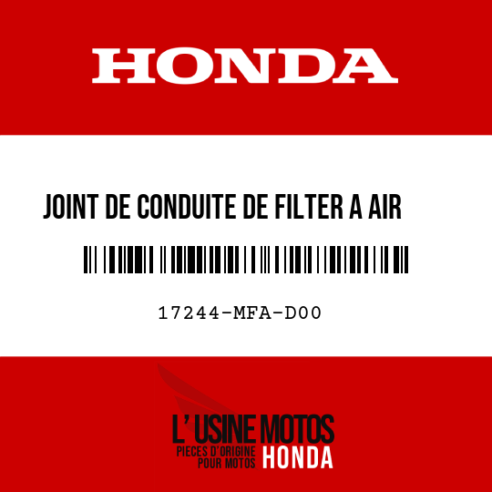 image de 17244-MFA-D00 JOINT DE CONDUITE DE FILTER A AIR