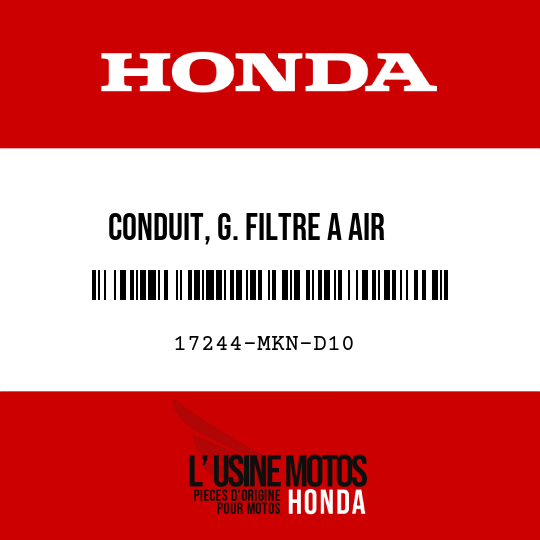 image de 17244-MKN-D10 CONDUIT, G. FILTRE A AIR