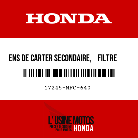 image de 17245-MFC-640 ENS DE CARTER SECONDAIRE,    FILTRE A AIR
